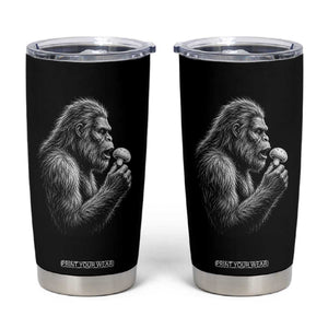 Bigfoot Mushroom Tumbler Cup Vintage Sasquatch Art Mystical Nature Lover Retro
