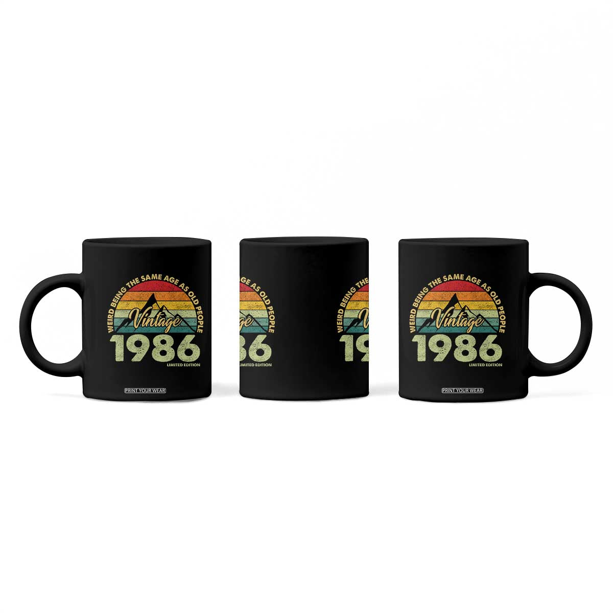 40th Birthday Coffee Mug Vintage 1986 Weird Being the Same Age as Old People 40 Year Old Gift