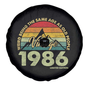 40th Birthday Spare Tire Cover Vintage 1986 Weird Being the Same Age as Old People 40 Year Old Gift