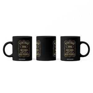 40th Birthday Coffee Mug Vintage 40yr 1986 40 Year Old Gift Weird Being the Same Age as Old People