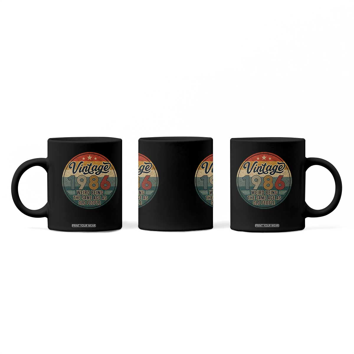 Vintage 1986 40th Birthday Coffee Mug 40 Year Old Gift Weird Being the Same Age as Old People