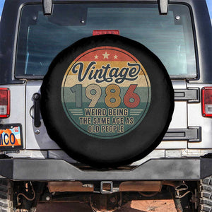 Vintage 1986 40th Birthday Spare Tire Cover 40 Year Old Gift Weird Being the Same Age as Old People