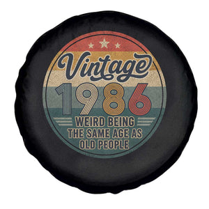 Vintage 1986 40th Birthday Spare Tire Cover 40 Year Old Gift Weird Being the Same Age as Old People