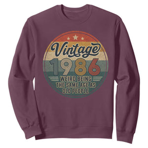 Vintage 1986 40th Birthday Sweatshirt 40 Year Old Gift Weird Being the Same Age as Old People