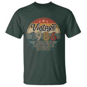 Vintage 1986 40th Birthday T Shirt 40 Year Old Gift Weird Being the Same Age as Old People