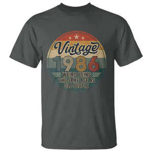 Vintage 1986 40th Birthday T Shirt 40 Year Old Gift Weird Being the Same Age as Old People