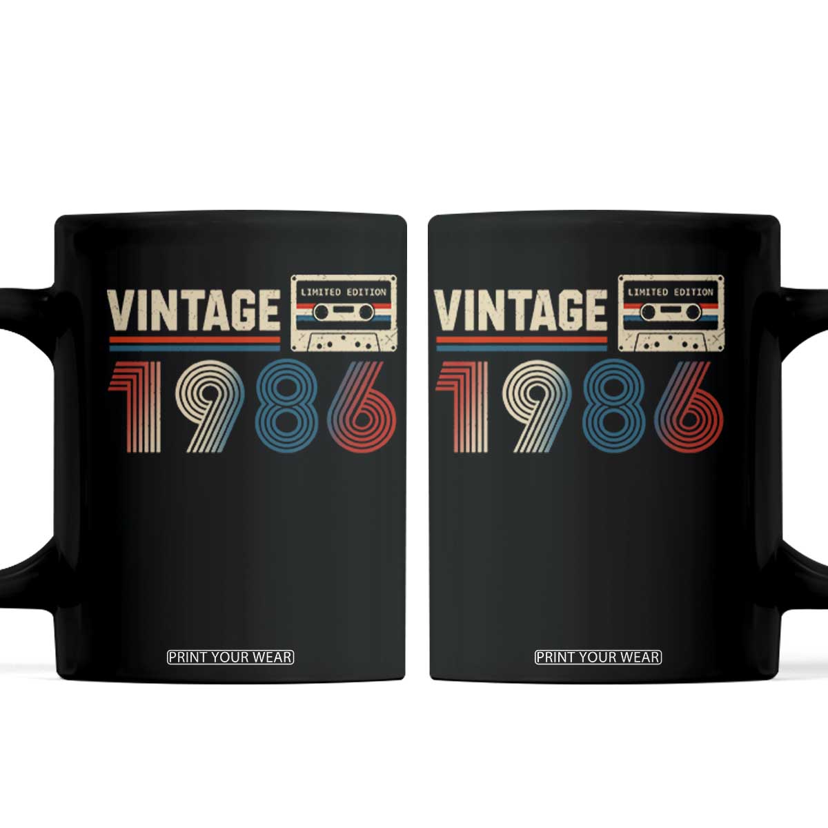 Vintage 1986 40th Birthday Gifts Coffee Mug 40 Year Old Favors TS10 Black Print Your Wear