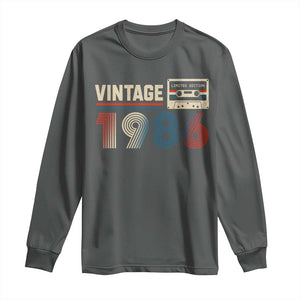 Vintage 1986 40th Birthday Gifts Long Sleeve Shirt 40 Year Old Favors