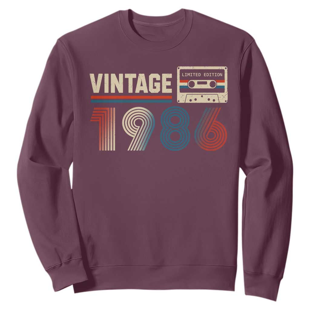 Vintage 1986 40th Birthday Gifts Sweatshirt 40 Year Old Favors