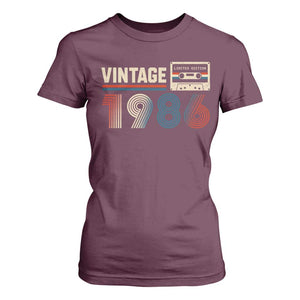 Vintage 1986 40th Birthday Gifts T Shirt For Women 40 Year Old Favors