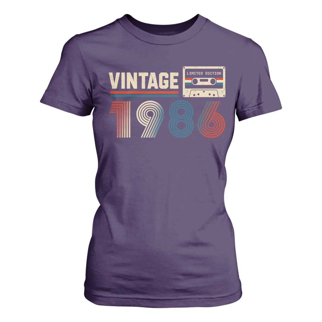 Vintage 1986 40th Birthday Gifts T Shirt For Women 40 Year Old Favors