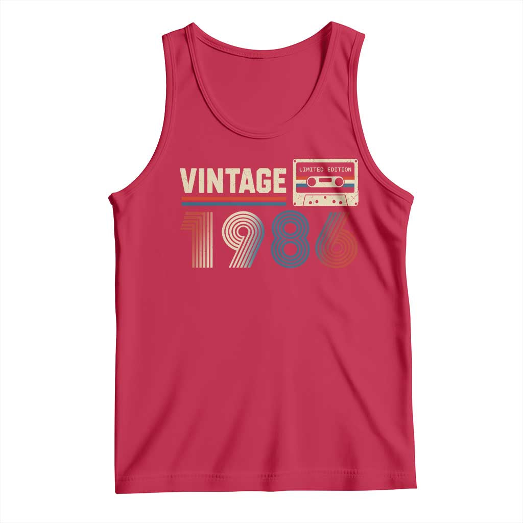 Vintage 1986 40th Birthday Gifts Tank Top 40 Year Old Favors