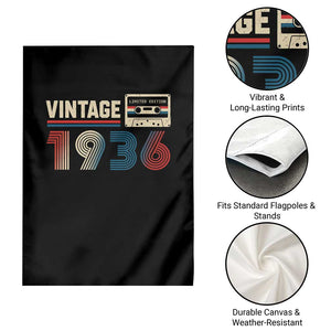 Vintage 1936 90th Birthday Gifts Garden Flag 90 Year Old Favors
