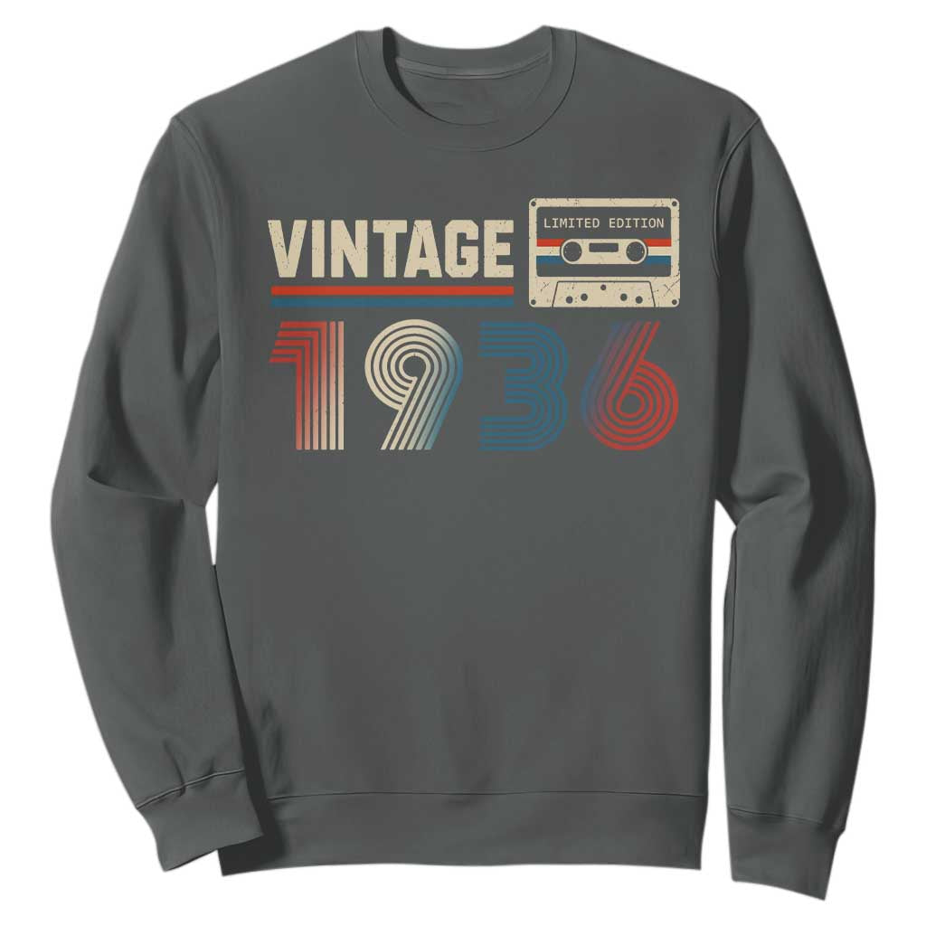 Vintage 1936 90th Birthday Gifts Sweatshirt 90 Year Old Favors