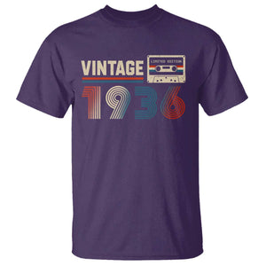 Vintage 1936 90th Birthday Gifts T Shirt 90 Year Old Favors