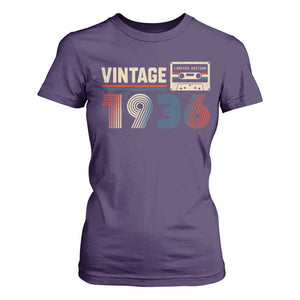 Vintage 1936 90th Birthday Gifts T Shirt For Women 90 Year Old Favors