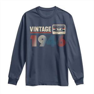 Vintage 1946 80th Birthday Gifts Long Sleeve Shirt 80 Year Old Favors