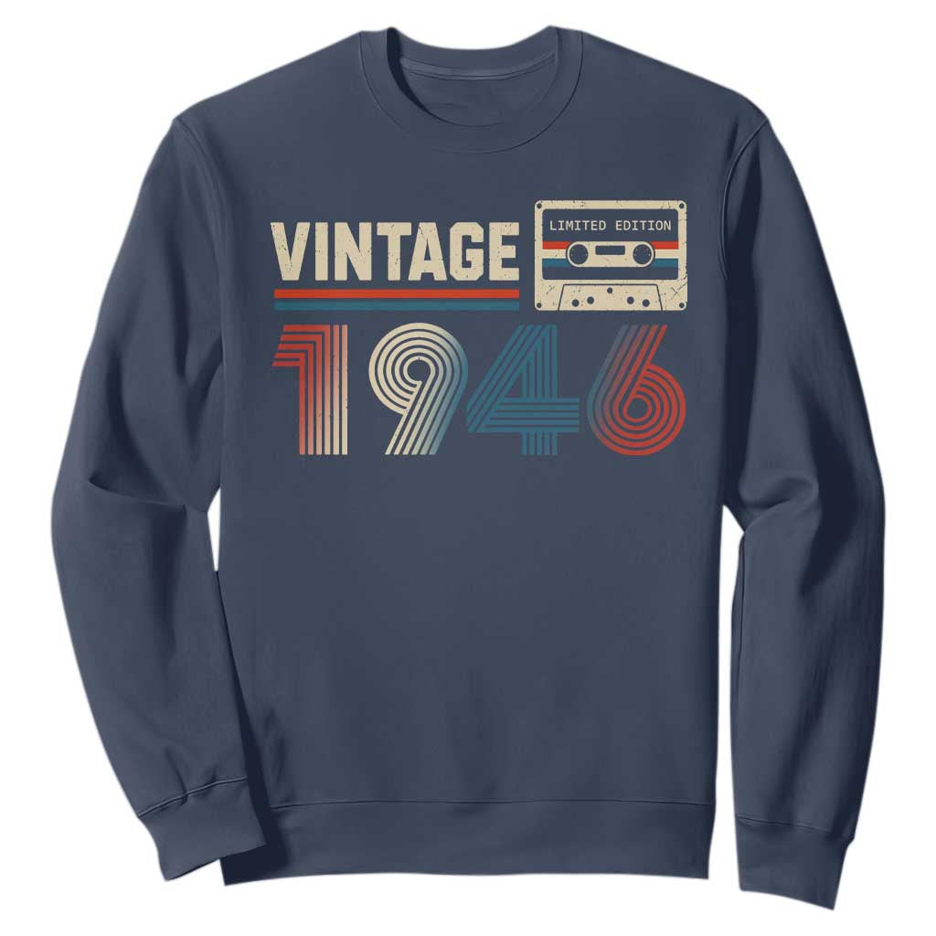 Vintage 1946 80th Birthday Gifts Sweatshirt 80 Year Old Favors