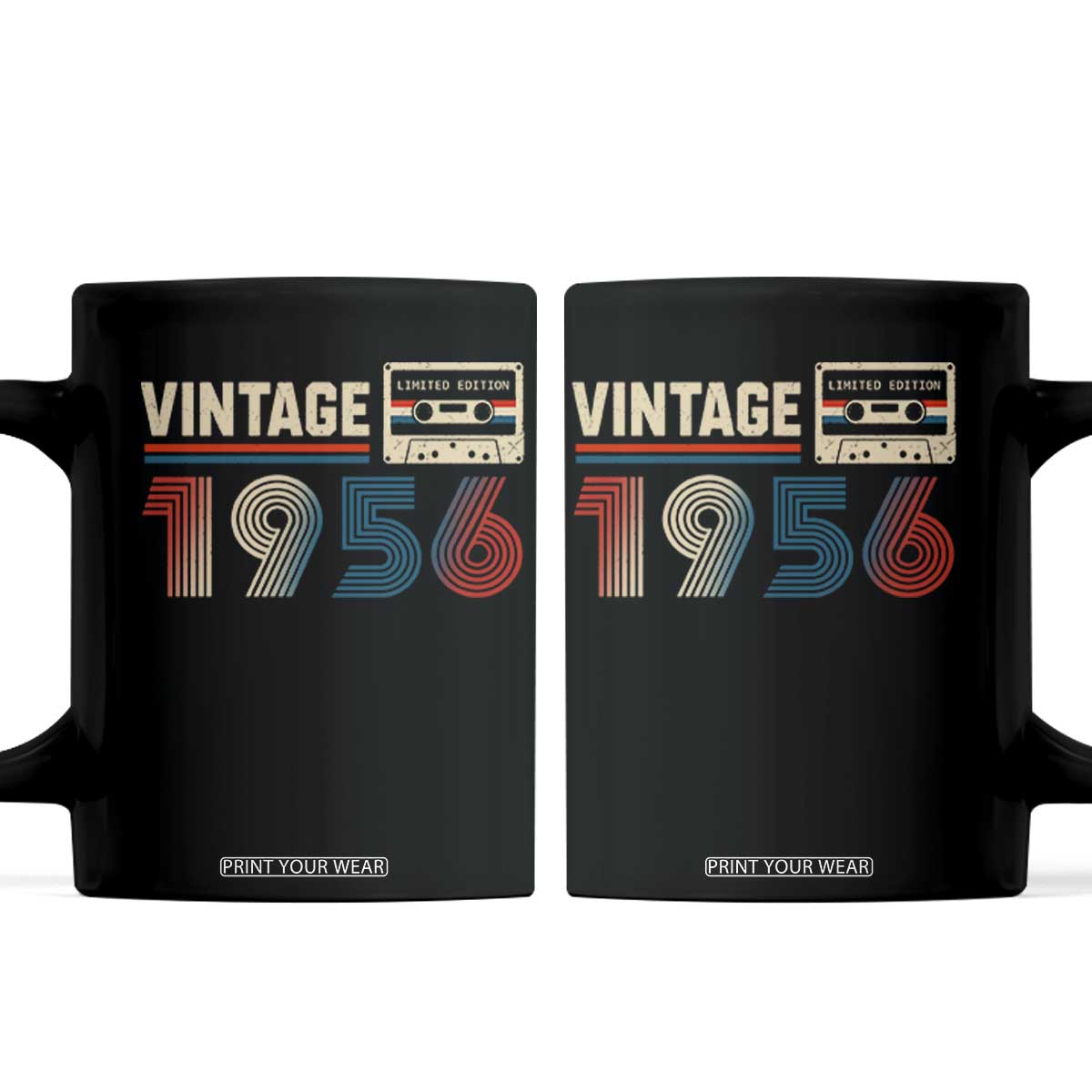 Vintage 1956 70th Birthday Gifts Coffee Mug 70 Year Old Favors TS10 Black Print Your Wear