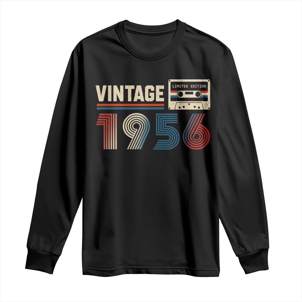 Vintage 1956 70th Birthday Gifts Long Sleeve Shirt 70 Year Old Favors TS10 Black Print Your Wear
