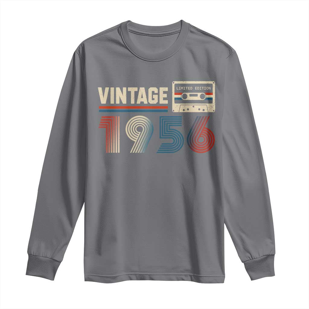 Vintage 1956 70th Birthday Gifts Long Sleeve Shirt 70 Year Old Favors
