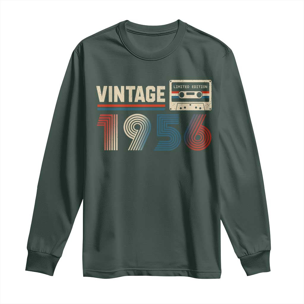 Vintage 1956 70th Birthday Gifts Long Sleeve Shirt 70 Year Old Favors