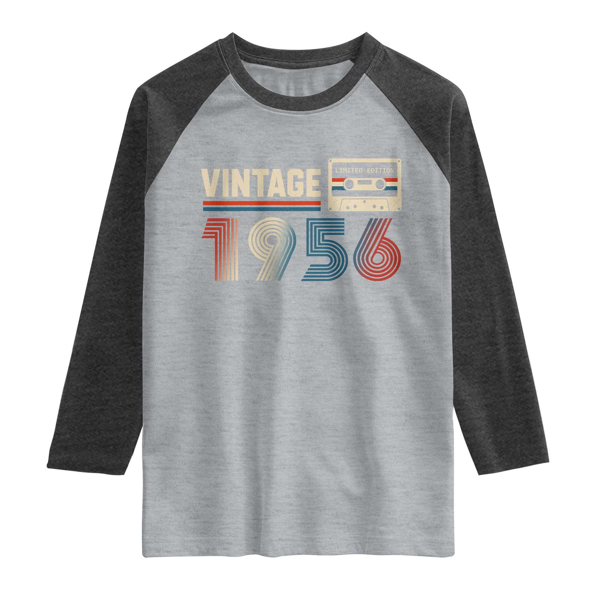 Vintage 1956 70th Birthday Gifts Raglan Shirt 70 Year Old Favors
