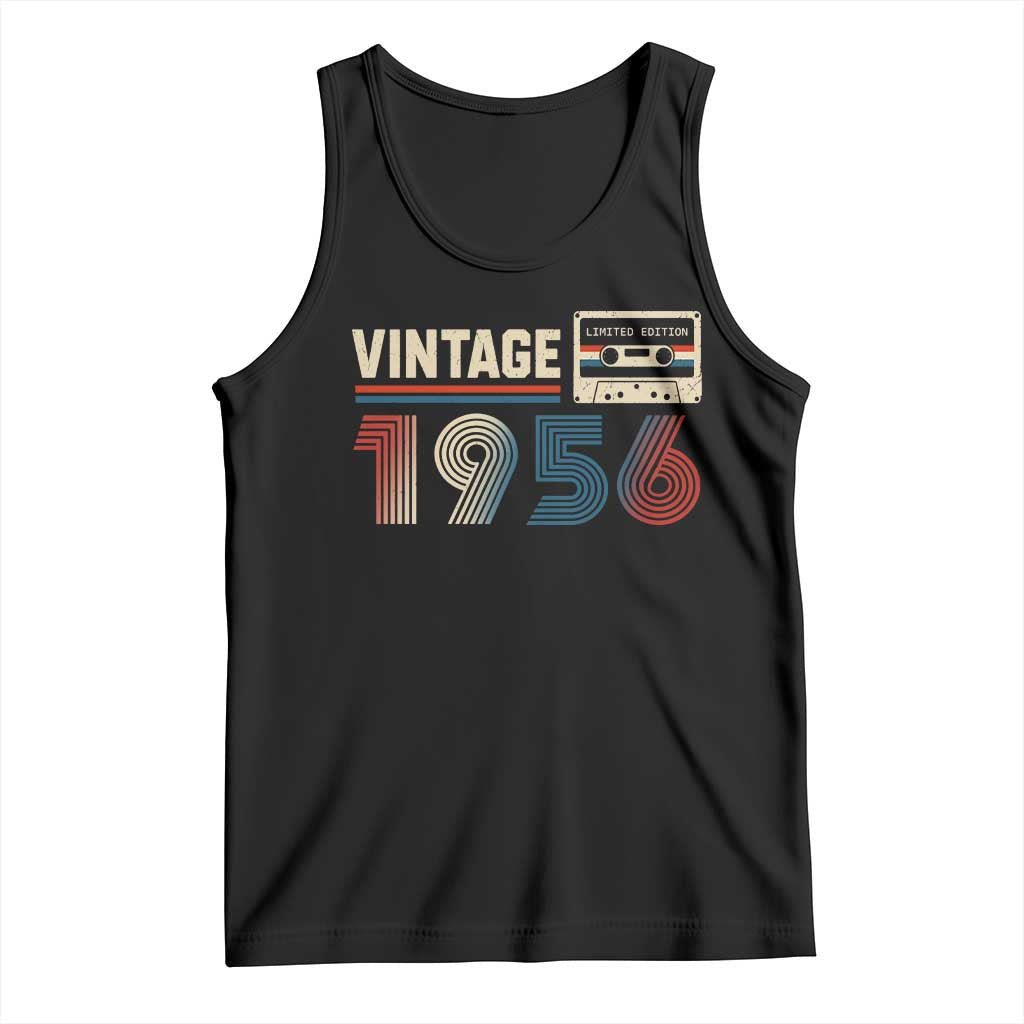 Vintage 1956 70th Birthday Gifts Tank Top 70 Year Old Favors TS10 Black Print Your Wear