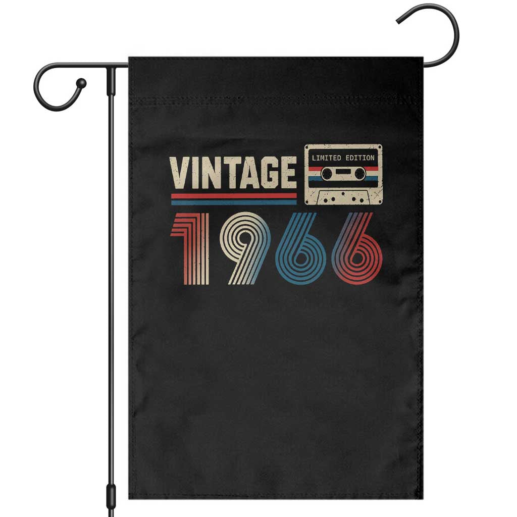 Vintage 1966 60th Birthday Gifts Garden Flag 60 Year Old Favors TS10 Black Print Your Wear