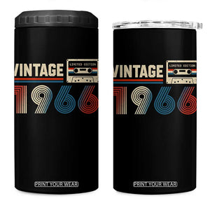 Vintage 1966 60th Birthday Gifts 4 in 1 Can Cooler Tumbler 60 Year Old Favors