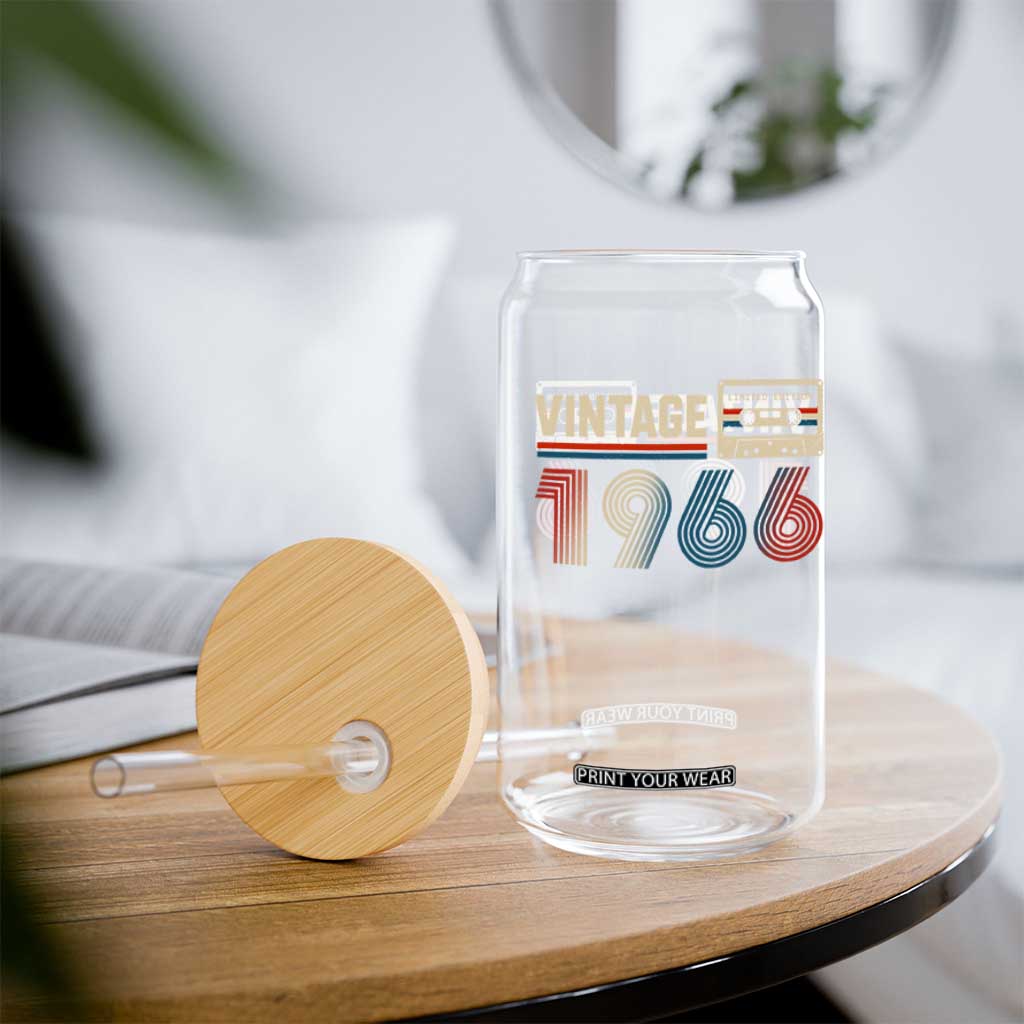 Vintage 1966 60th Birthday Gifts Glass Can 60 Year Old Favors