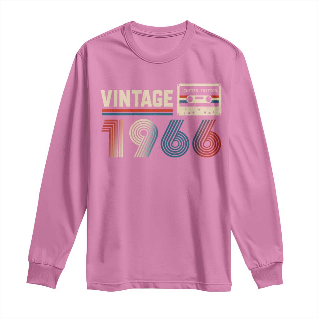 Vintage 1966 60th Birthday Gifts Long Sleeve Shirt 60 Year Old Favors