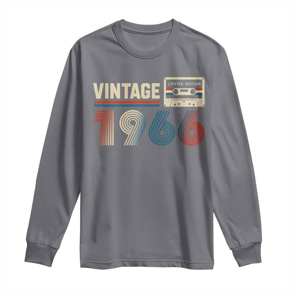 Vintage 1966 60th Birthday Gifts Long Sleeve Shirt 60 Year Old Favors