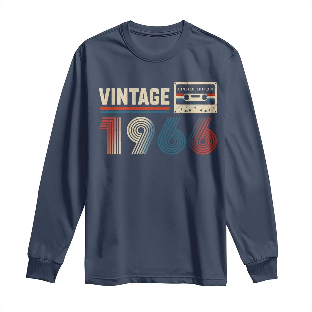 Vintage 1966 60th Birthday Gifts Long Sleeve Shirt 60 Year Old Favors