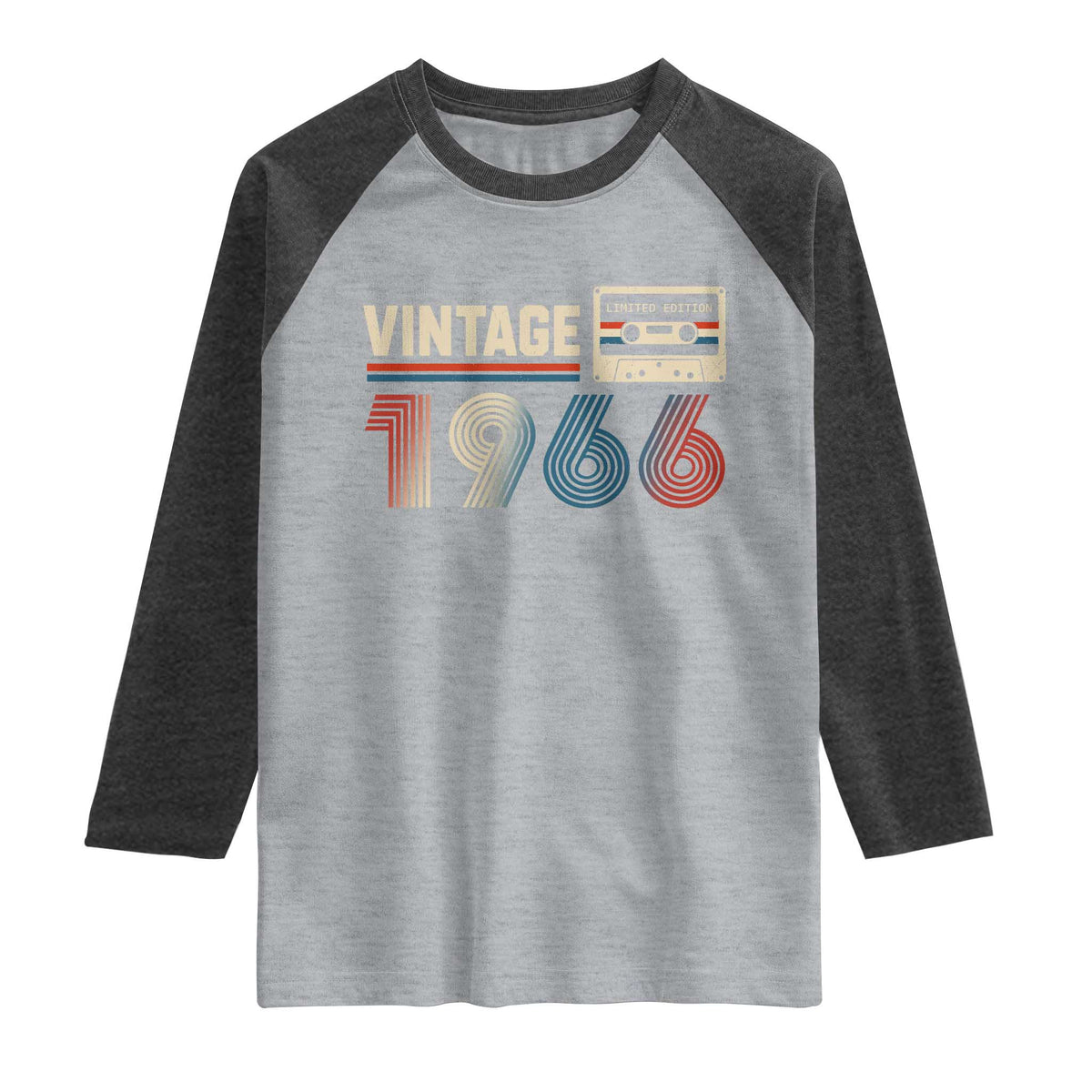 Vintage 1966 60th Birthday Gifts Raglan Shirt 60 Year Old Favors