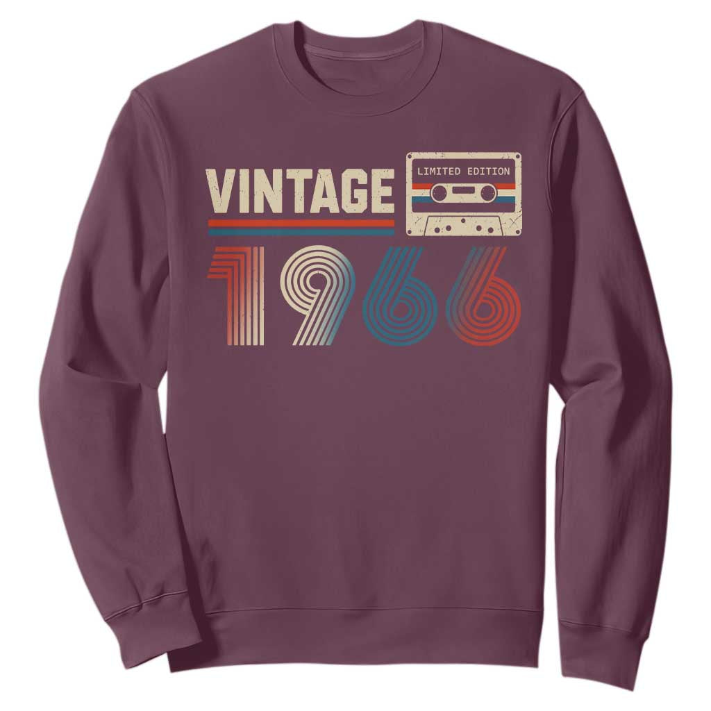 Vintage 1966 60th Birthday Gifts Sweatshirt 60 Year Old Favors