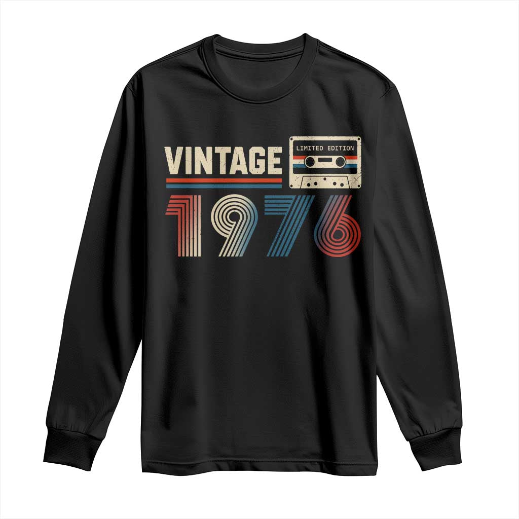 Vintage 1976 50th Birthday Gifts Long Sleeve Shirt 50 Year Old Favors TS10 Black Print Your Wear