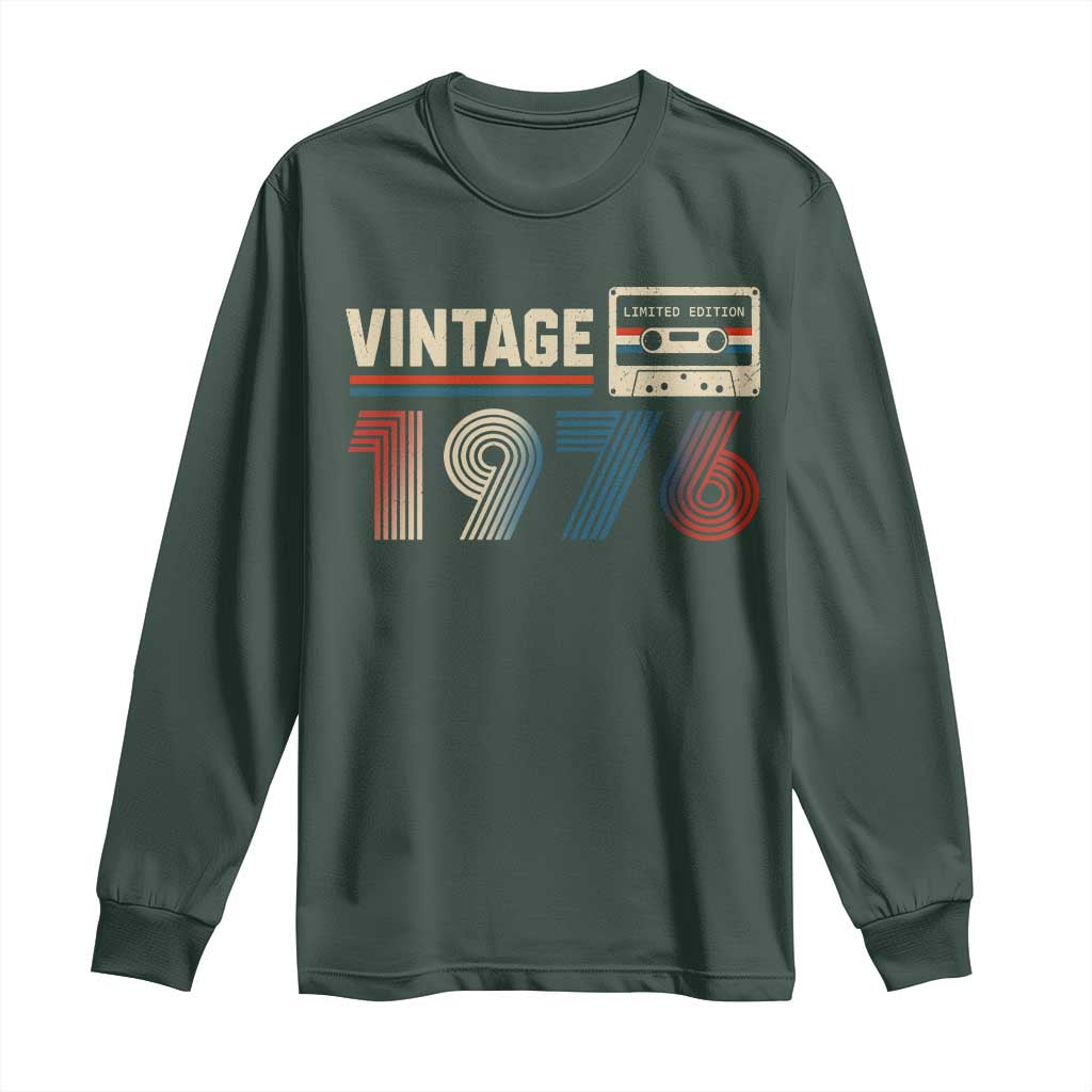 Vintage 1976 50th Birthday Gifts Long Sleeve Shirt 50 Year Old Favors