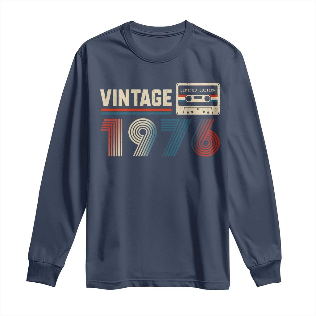 Vintage 1976 50th Birthday Gifts Long Sleeve Shirt 50 Year Old Favors