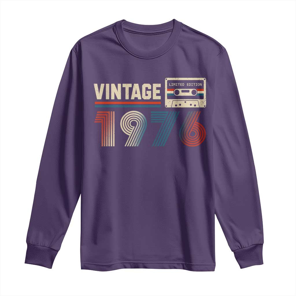 Vintage 1976 50th Birthday Gifts Long Sleeve Shirt 50 Year Old Favors