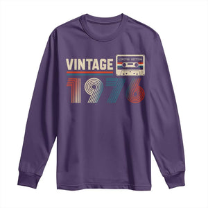 Vintage 1976 50th Birthday Gifts Long Sleeve Shirt 50 Year Old Favors