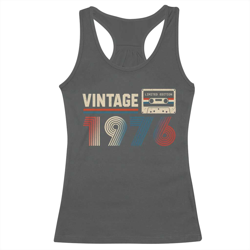 Vintage 1976 50th Birthday Gifts Racerback Tank Top 50 Year Old Favors