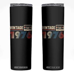 Vintage 1976 50th Birthday Gifts Skinny Tumbler 50 Year Old Favors