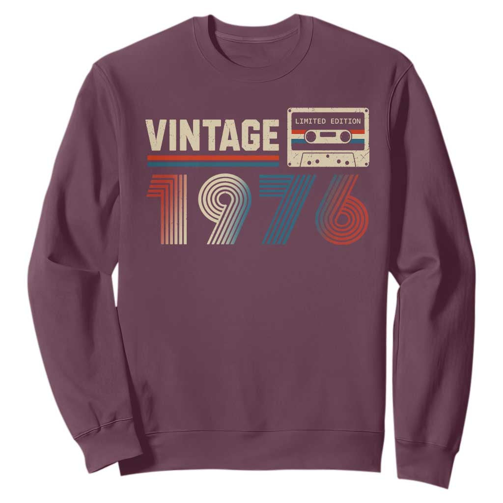 Vintage 1976 50th Birthday Gifts Sweatshirt 50 Year Old Favors