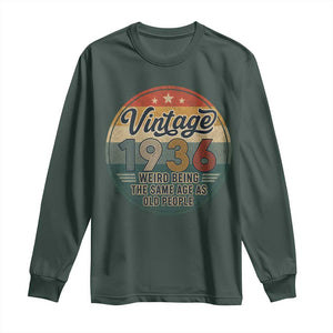 Vintage 1936 90th Birthday Long Sleeve Shirt 90 Year Old Gift Weird Being the Same Age as Old People