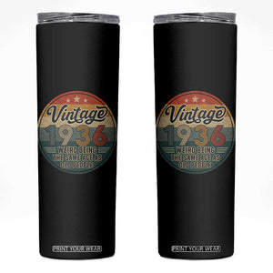 Vintage 1936 90th Birthday Skinny Tumbler 90 Year Old Gift Weird Being the Same Age as Old People