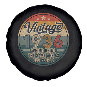 Vintage 1936 90th Birthday Spare Tire Cover 90 Year Old Gift Weird Being the Same Age as Old People