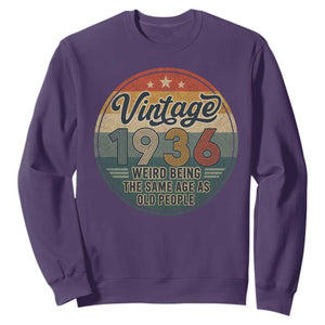 Vintage 1936 90th Birthday Sweatshirt 90 Year Old Gift Weird Being the Same Age as Old People