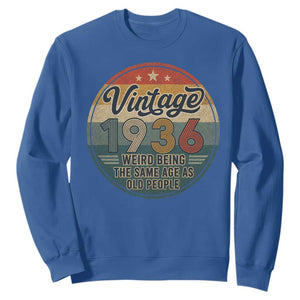Vintage 1936 90th Birthday Sweatshirt 90 Year Old Gift Weird Being the Same Age as Old People