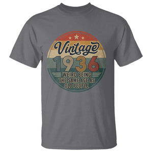 Vintage 1936 90th Birthday T Shirt 90 Year Old Gift Weird Being the Same Age as Old People